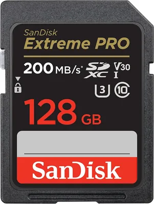 SanDisk Extreme PRO SD UHS-I V30 128 GB